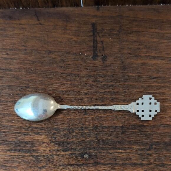 Jerusalem Silver Decorative Souvenir Jam Spoon with Jerusalem Cross Design - Picture 6 of 10